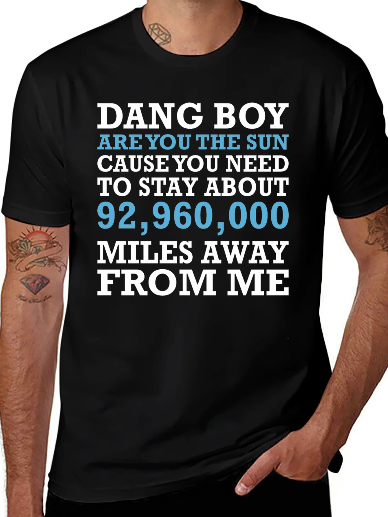 Dang Boy Sun Graphic T-Shirt - Funny Novelty Tee