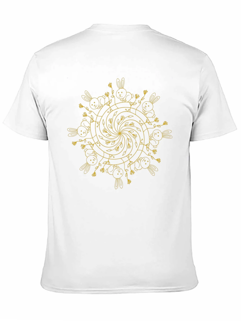 Bunny Mandala Black T-Shirt