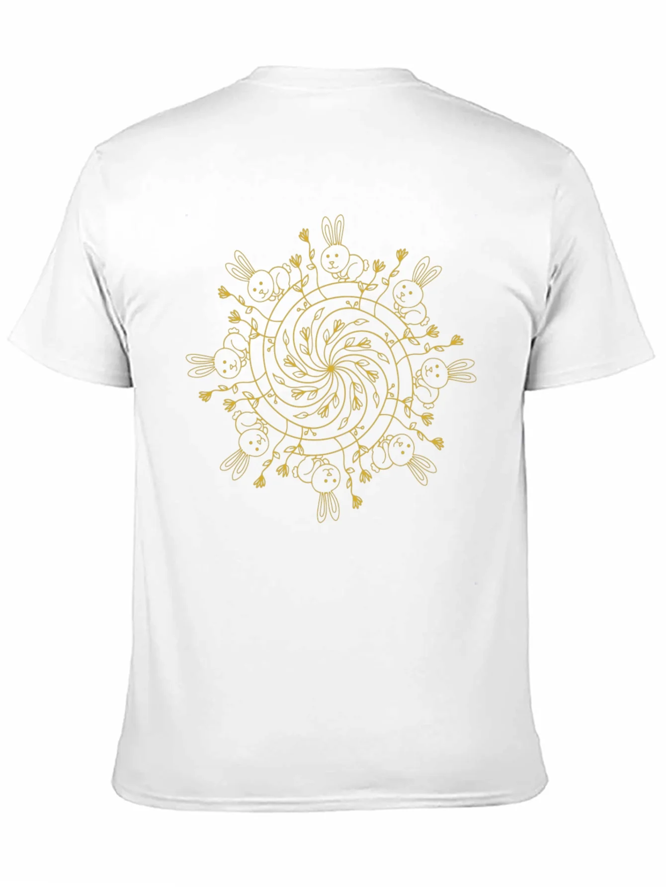 Bunny Mandala Black T-Shirt