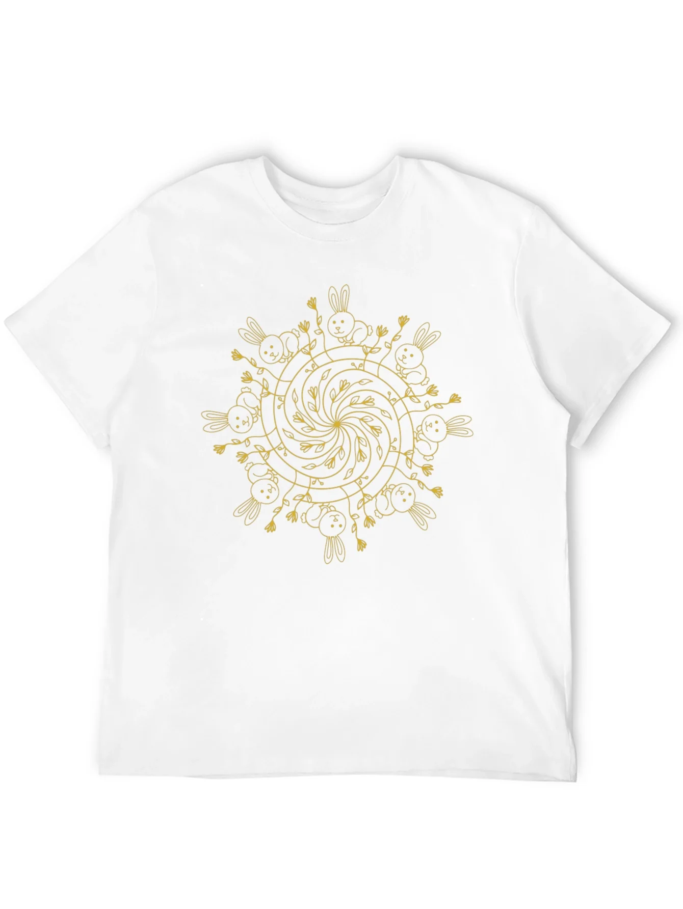 Bunny Mandala Black T-Shirt