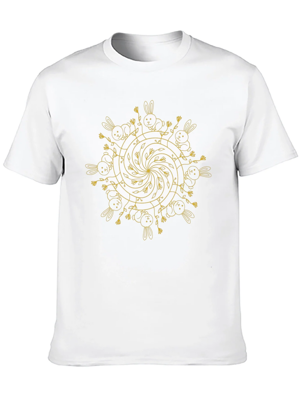 Bunny Mandala Black T-Shirt