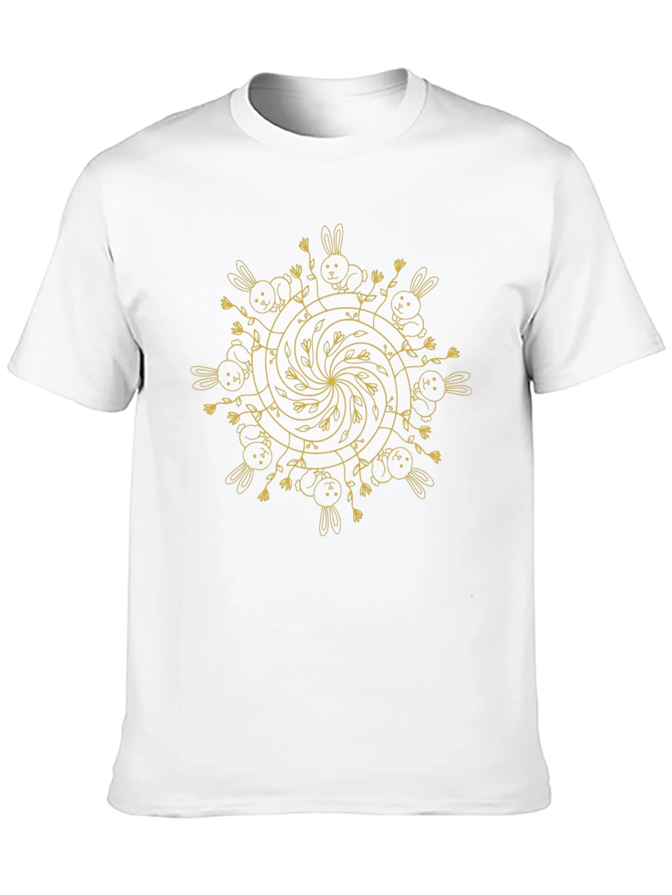 Bunny Mandala Black T-Shirt
