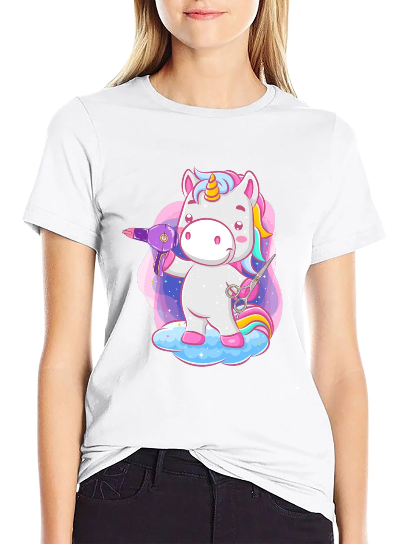 Unicorn Hair Stylist Graphic T-Shirt