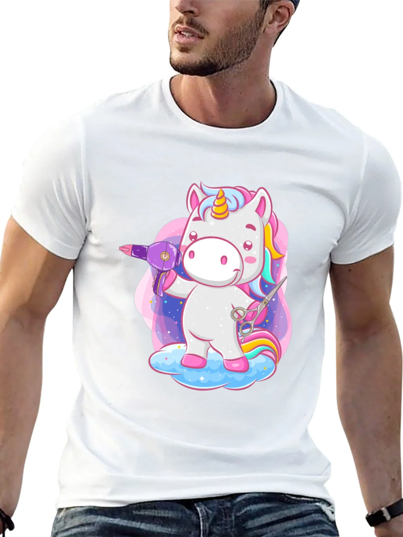 Unicorn Hair Stylist Graphic T-Shirt