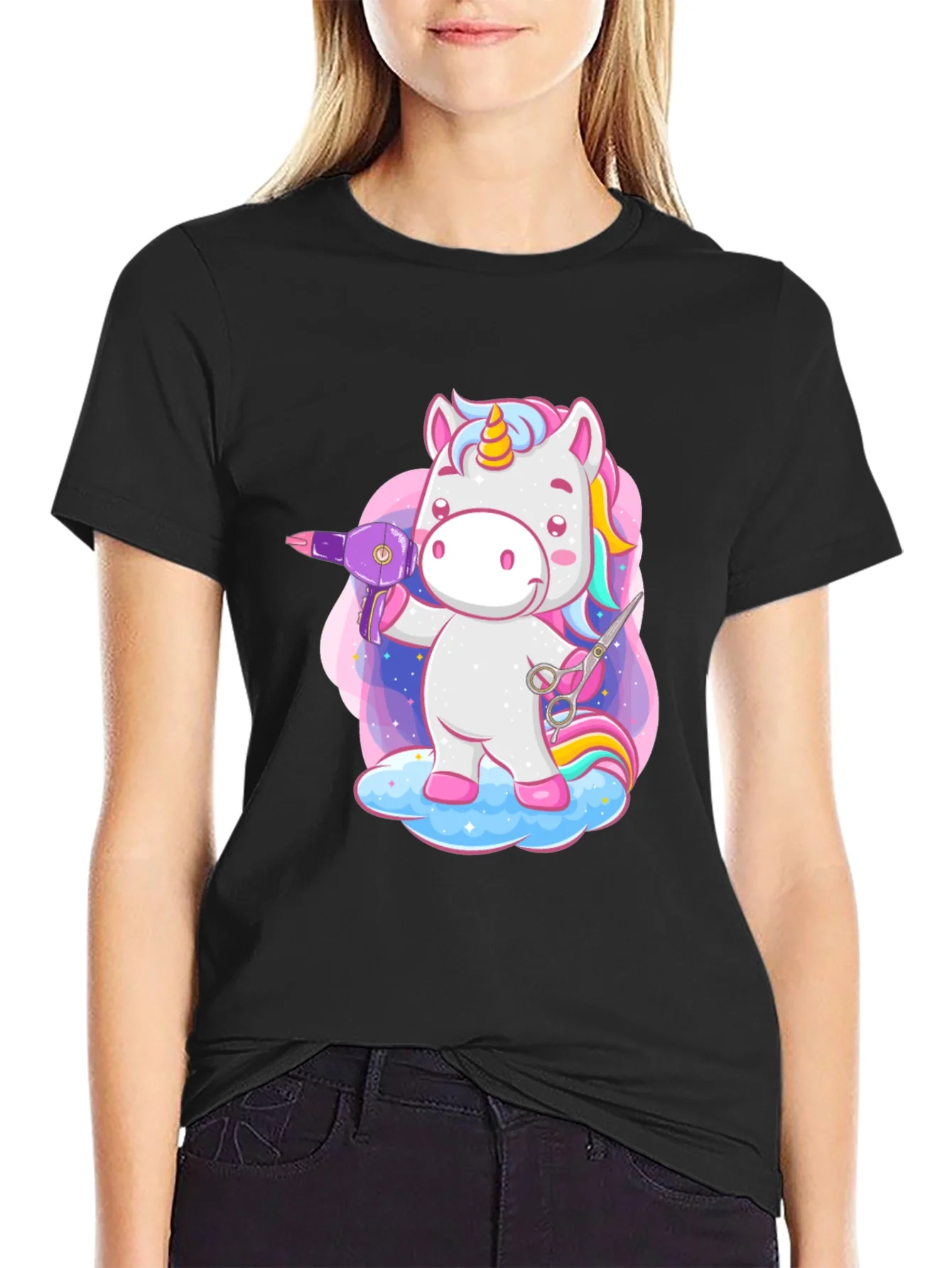 Unicorn Hair Stylist Graphic T-Shirt
