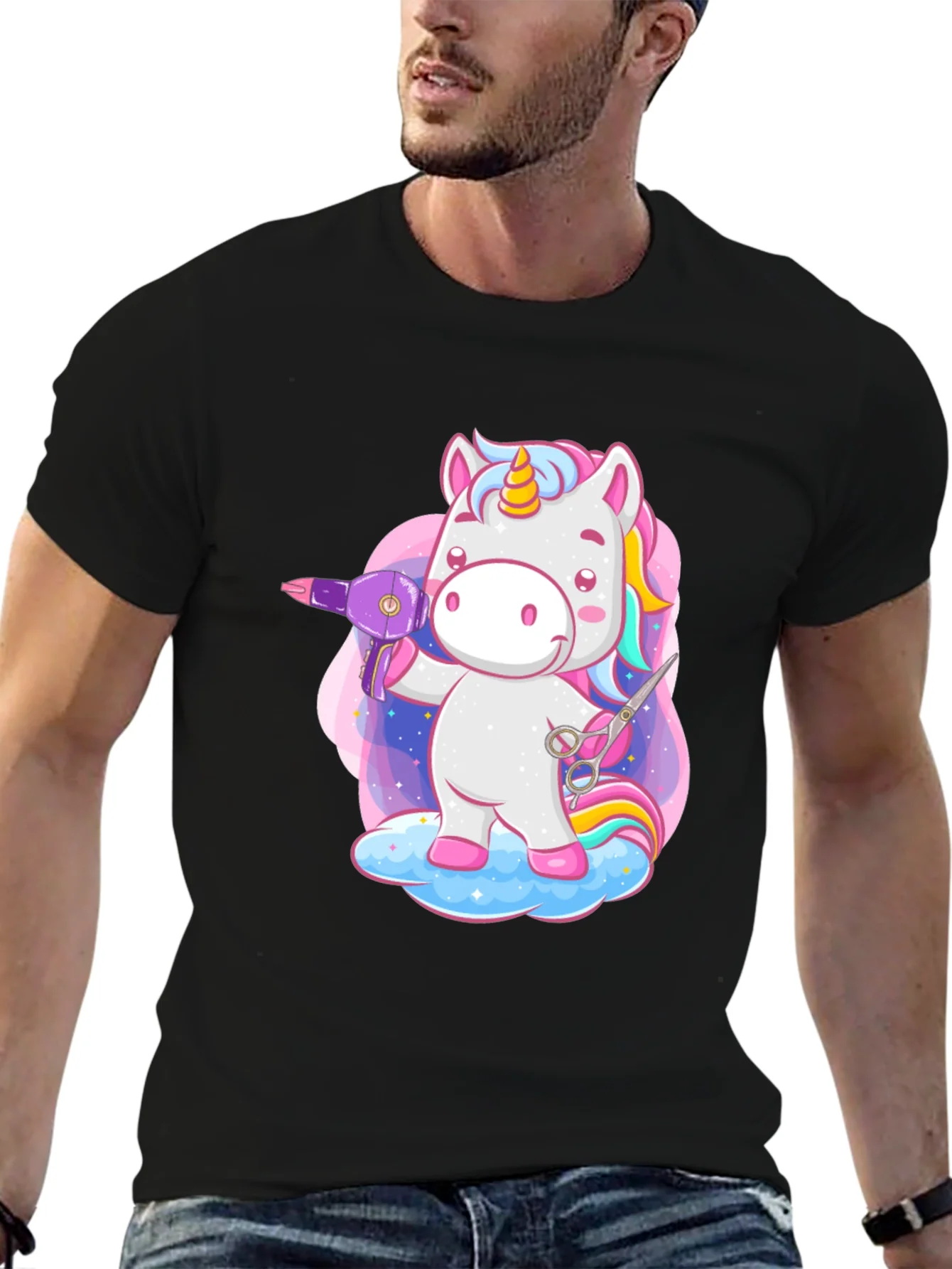 Unicorn Hair Stylist Graphic T-Shirt