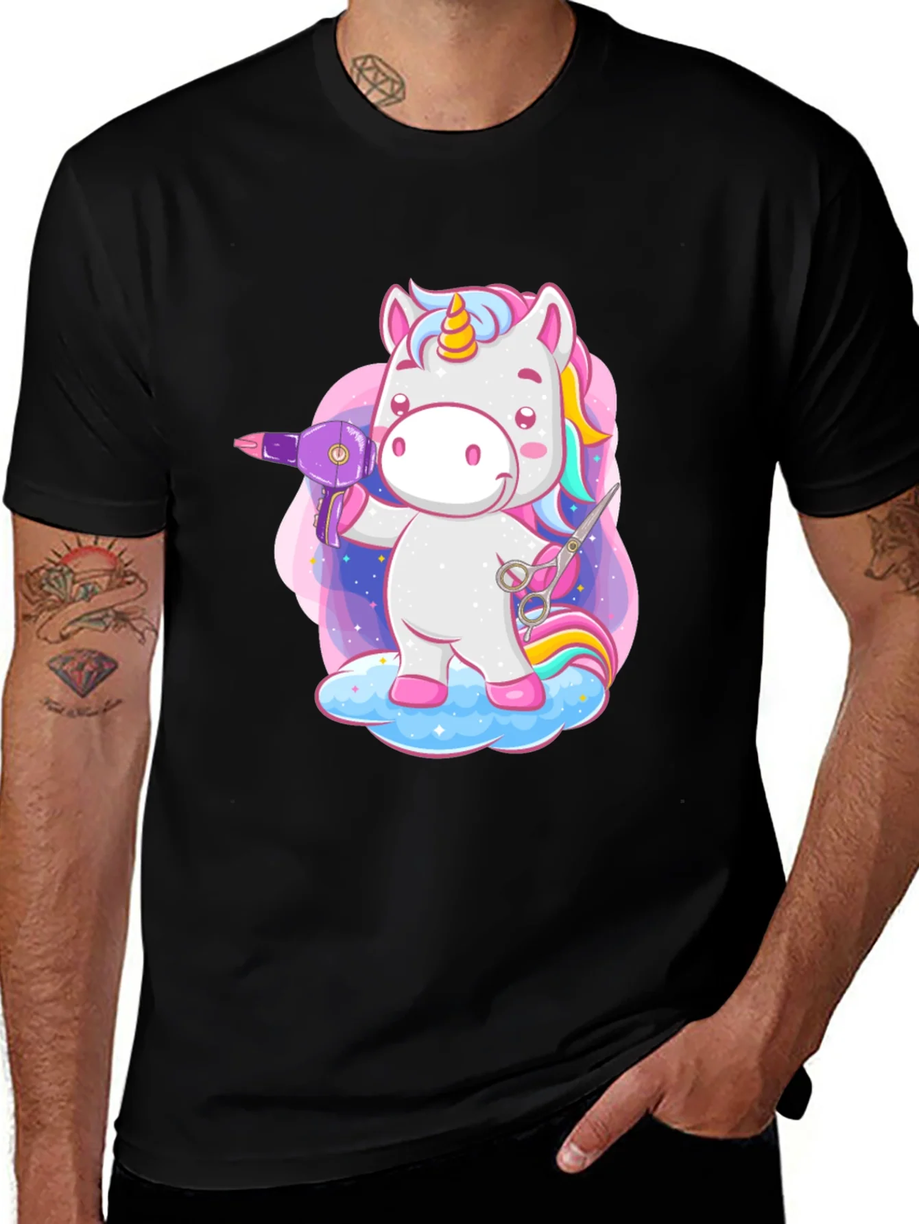Unicorn Hair Stylist Graphic T-Shirt