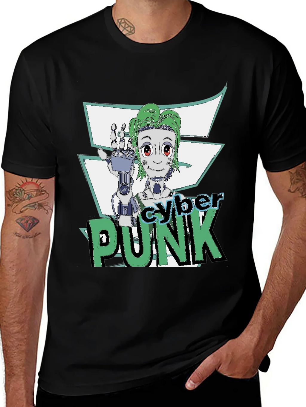 Cyberpunk Graphic Tee - Futuristic Style