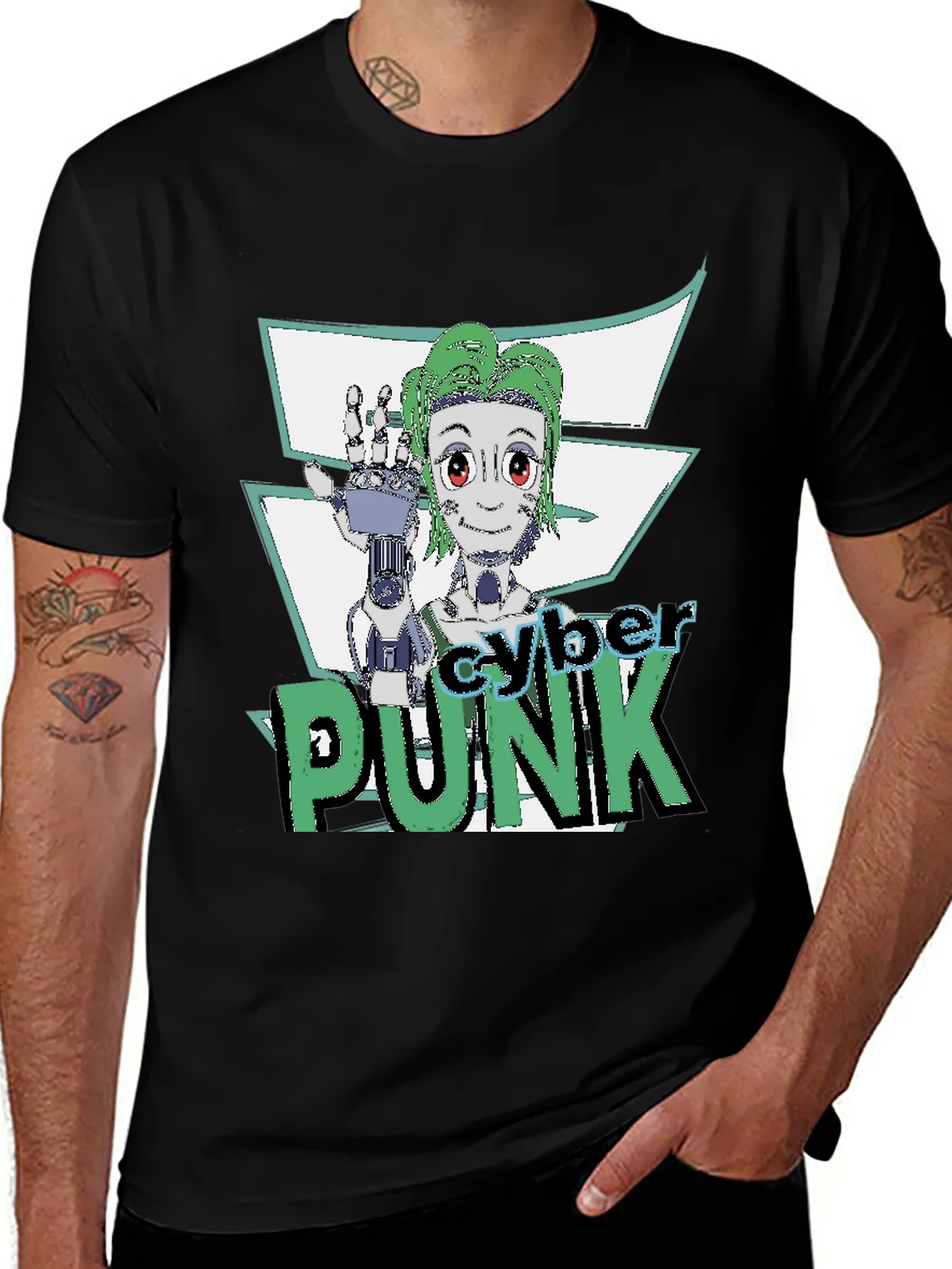 Cyberpunk Graphic Tee - Futuristic Style
