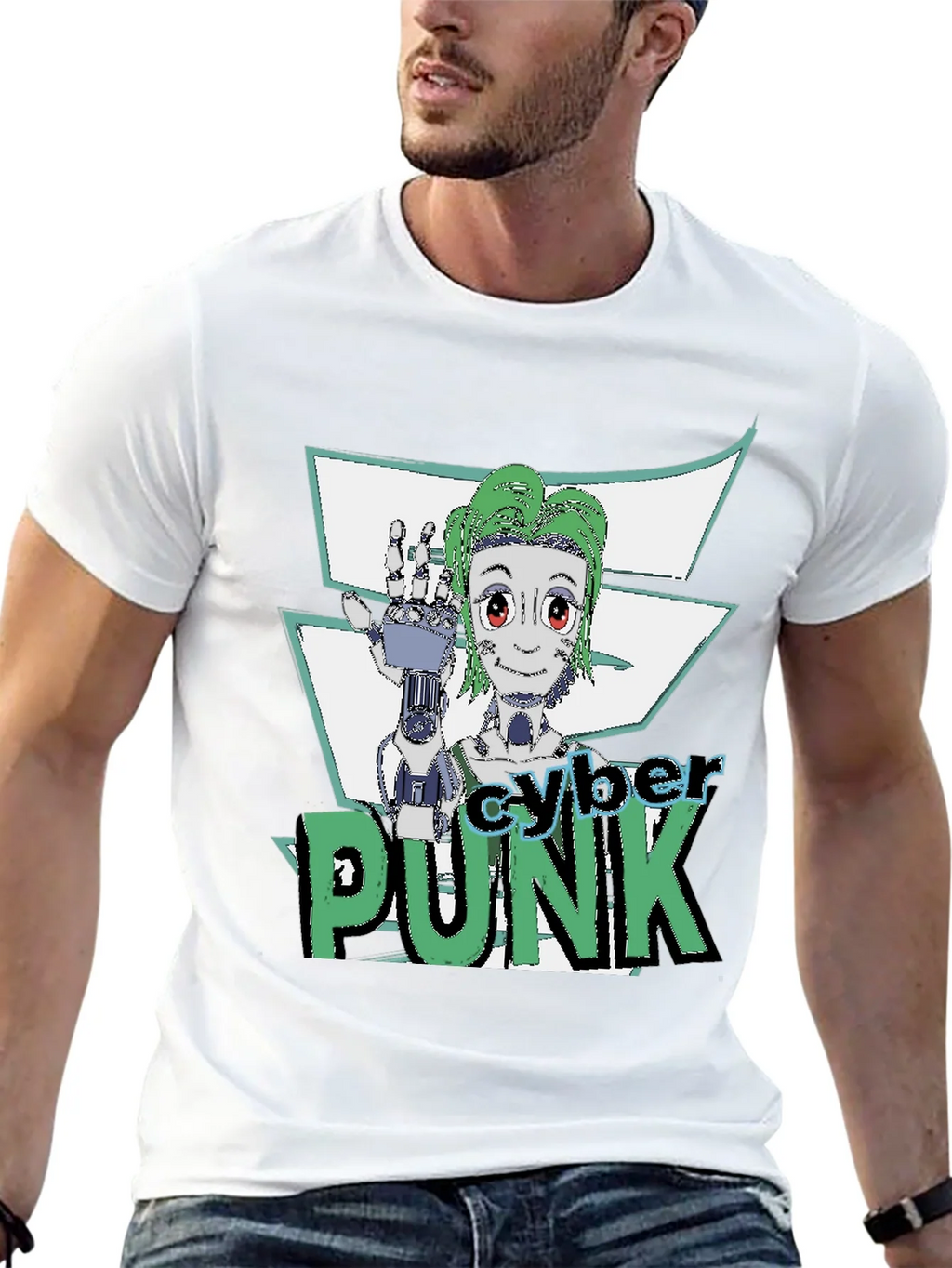 Cyberpunk Graphic Tee - Futuristic Style