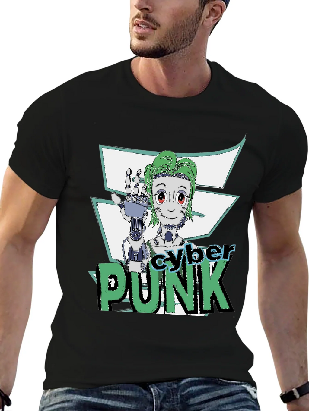 Cyberpunk Graphic Tee - Futuristic Style