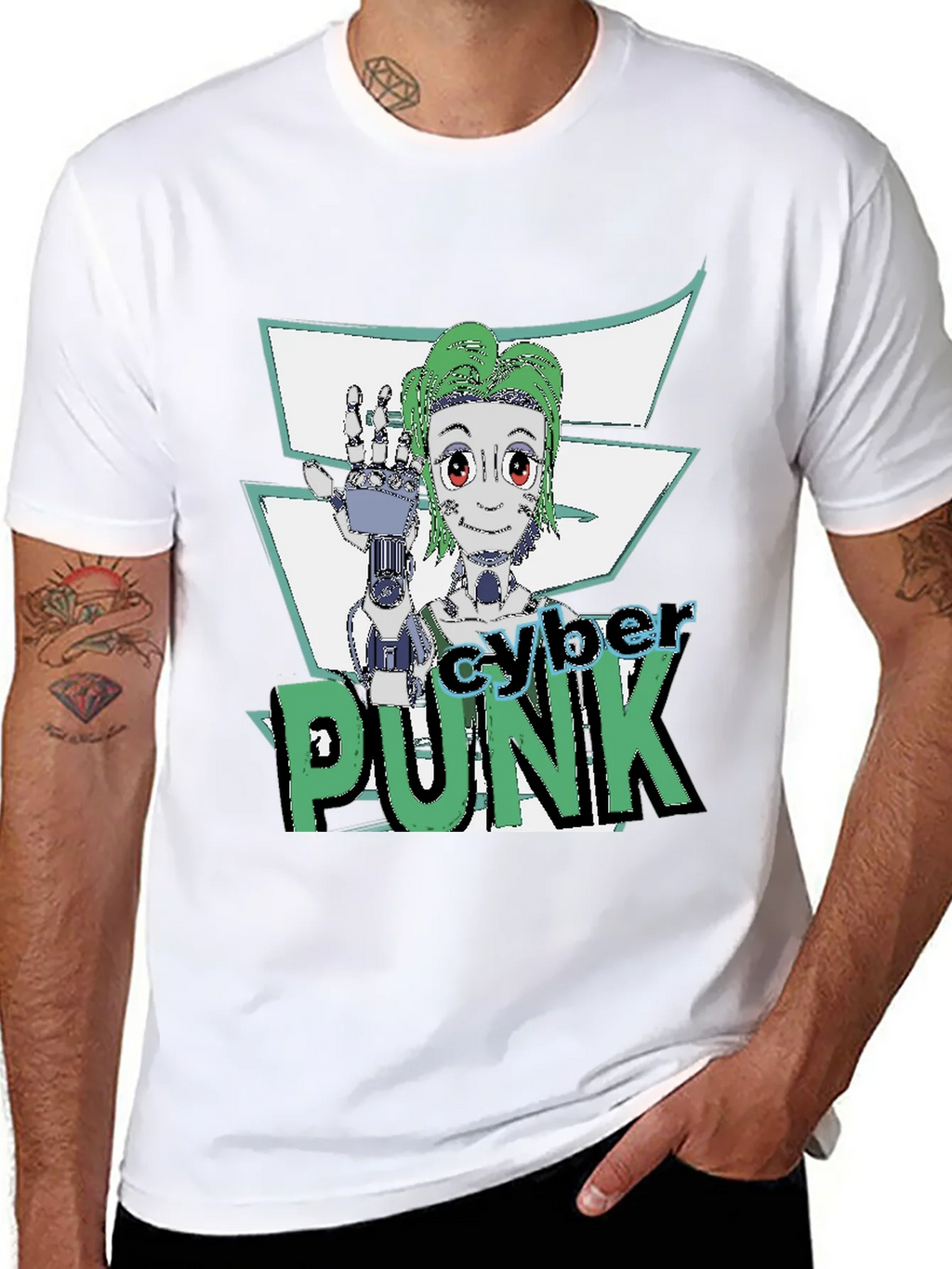 Cyberpunk Graphic Tee - Futuristic Style