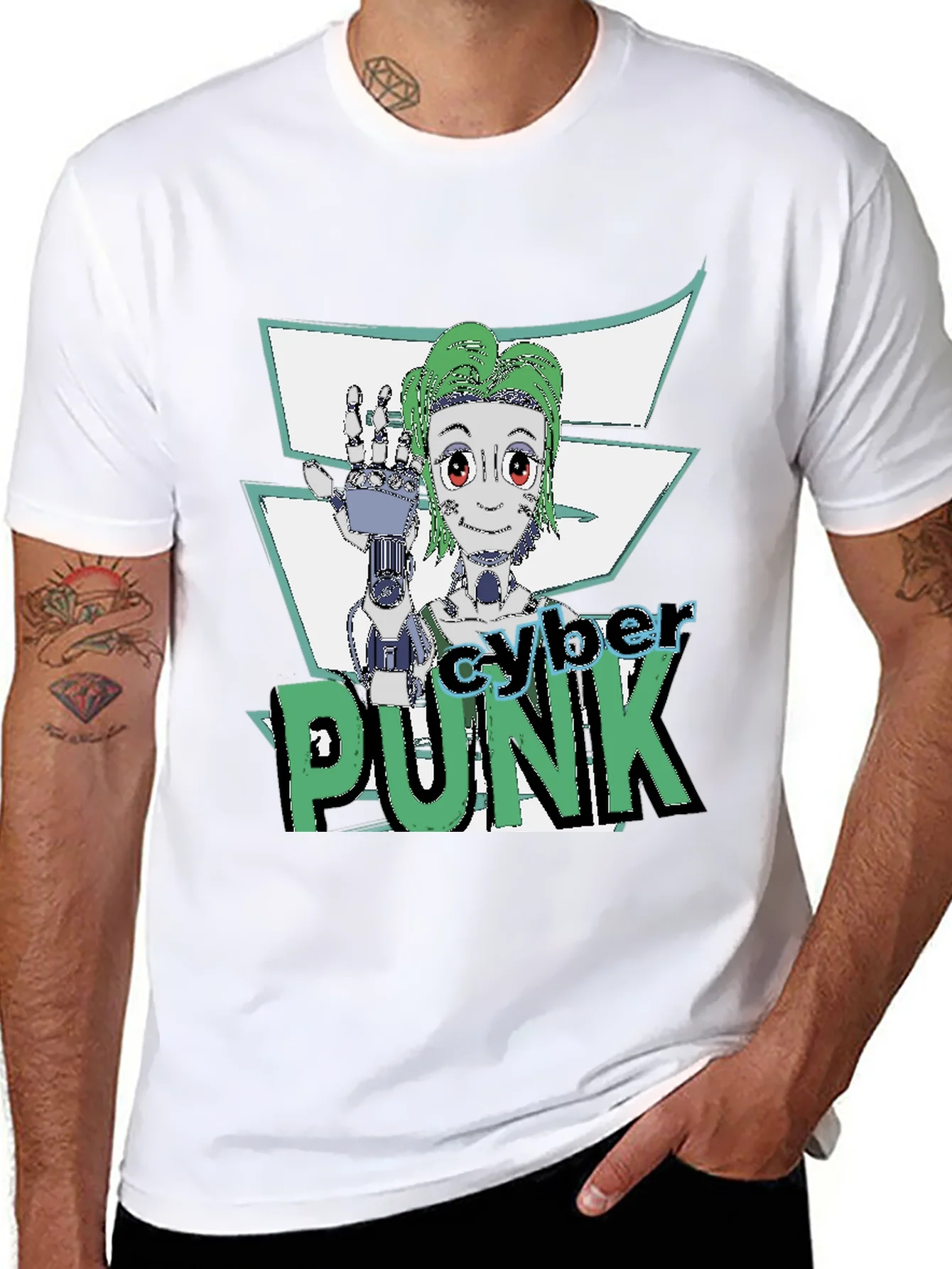 Cyberpunk Graphic Tee - Futuristic Style