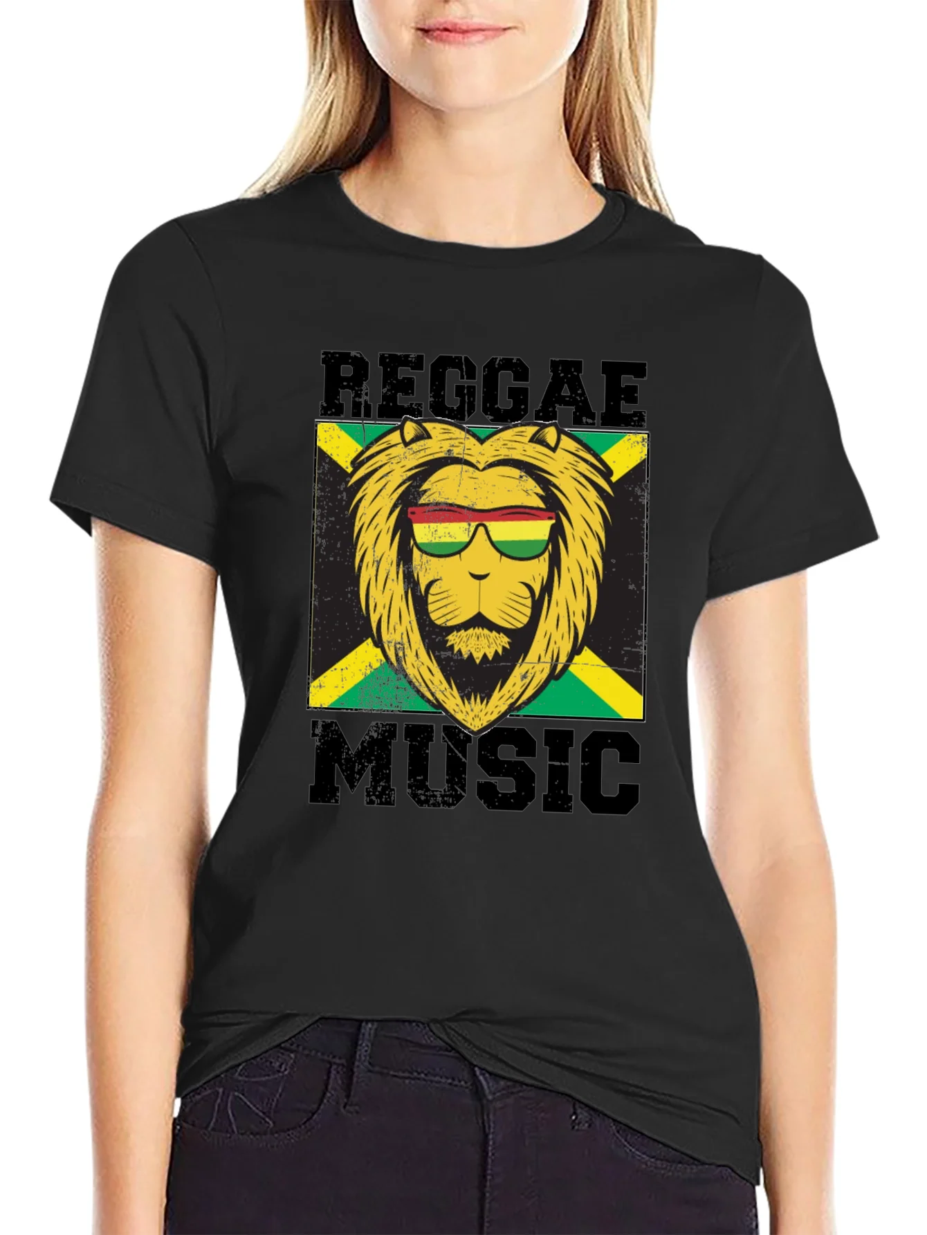 Reggae Music Lion Graphic T-Shirt