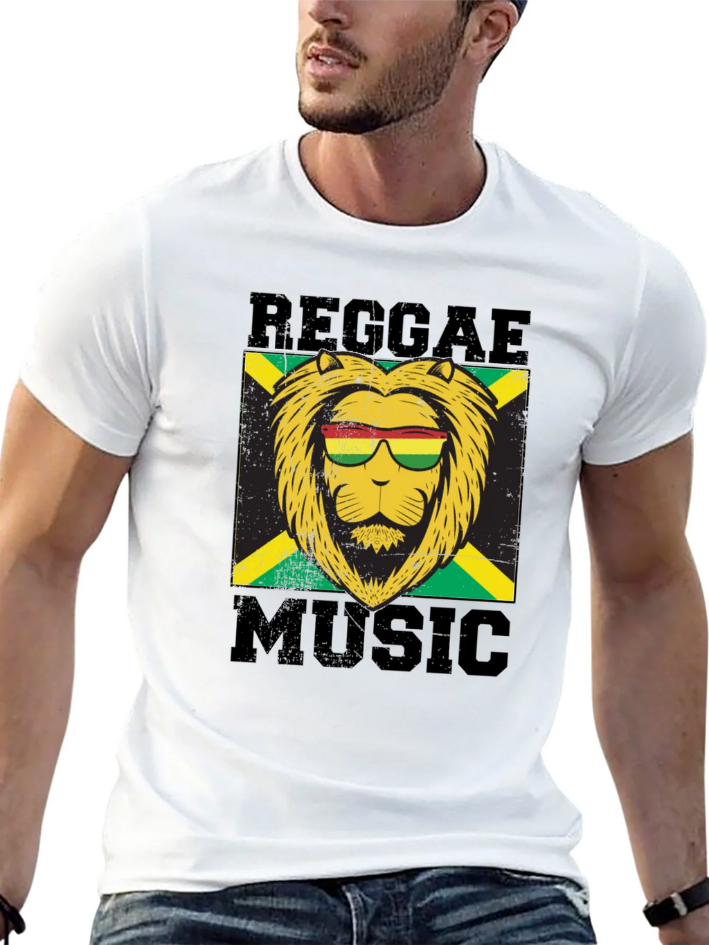 Reggae Music Lion Graphic T-Shirt