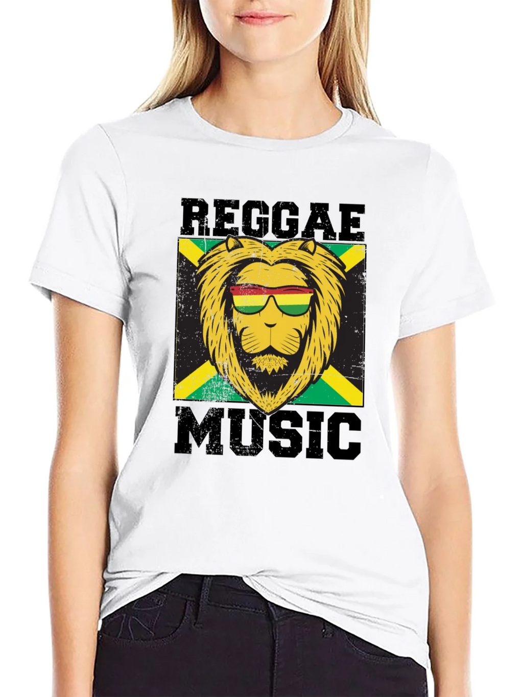 Reggae Music Lion Graphic T-Shirt