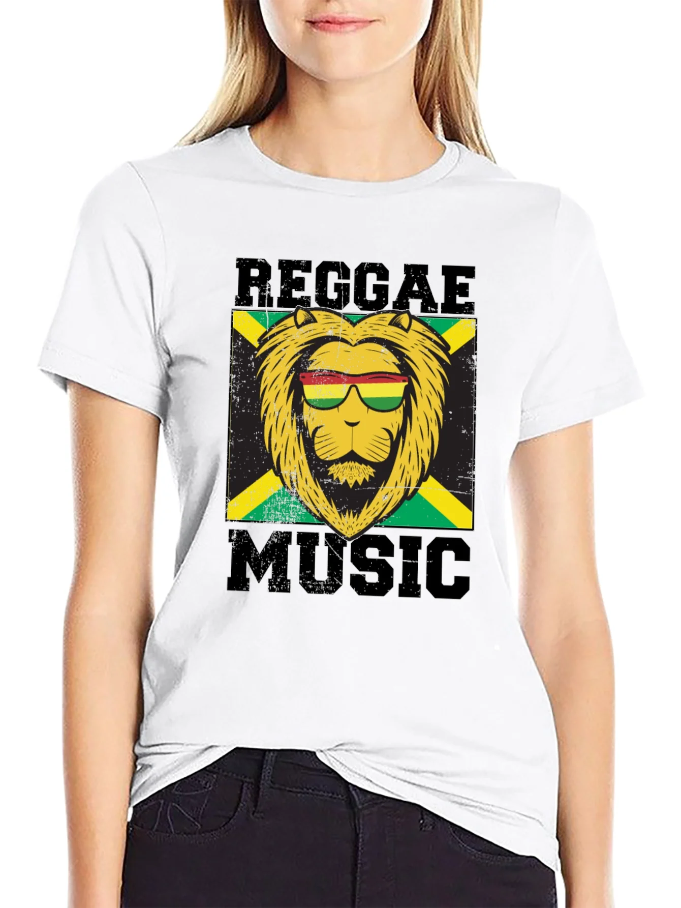 Reggae Music Lion Graphic T-Shirt