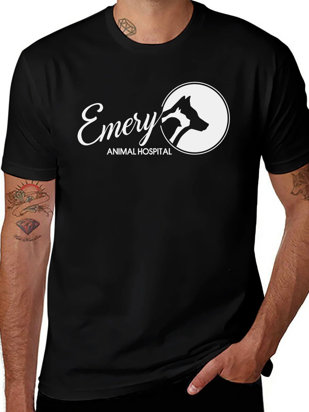 Emery Animal Hospital Black T-Shirt