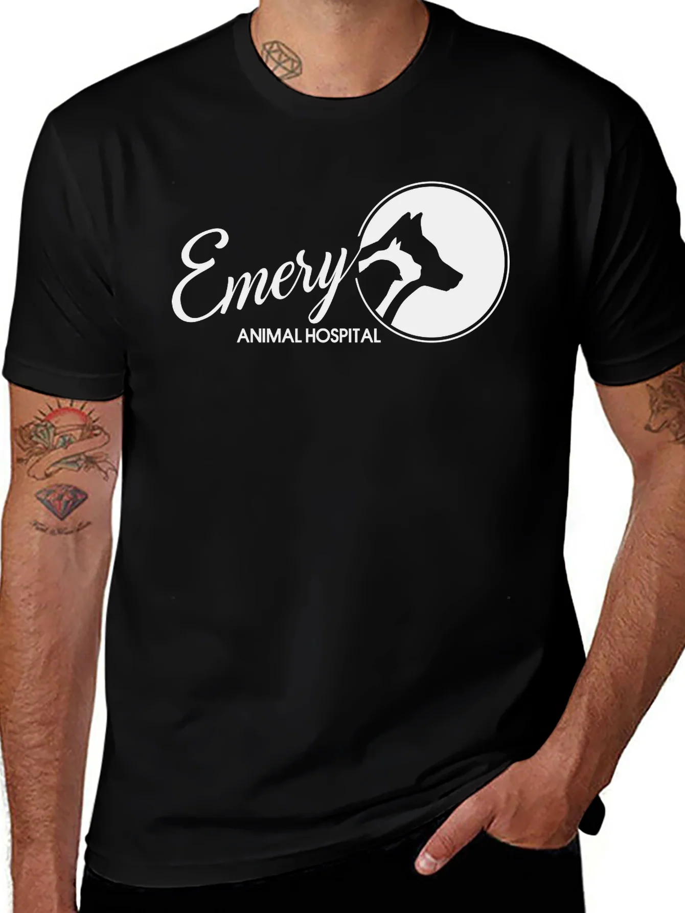Emery Animal Hospital Black T-Shirt