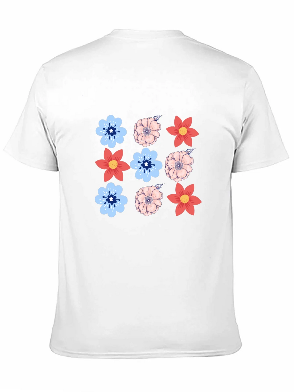 Floral Pattern T-Shirt - Casual Style