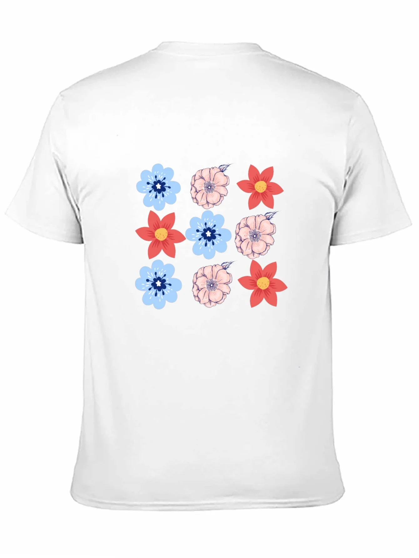 Floral Pattern T-Shirt - Casual Style