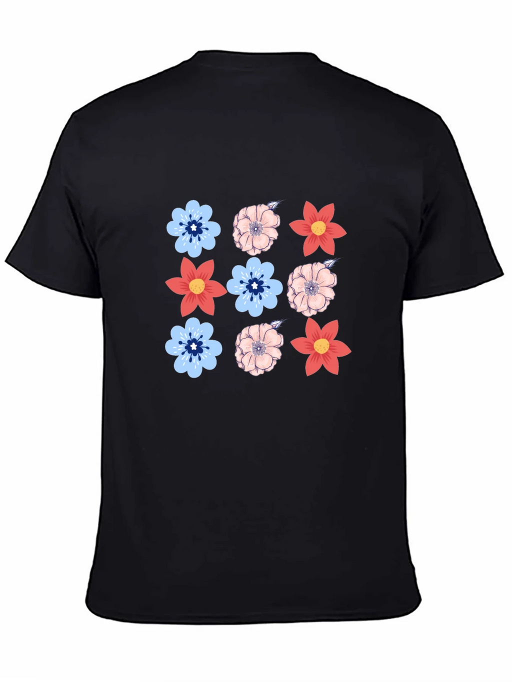 Floral Pattern T-Shirt - Casual Style