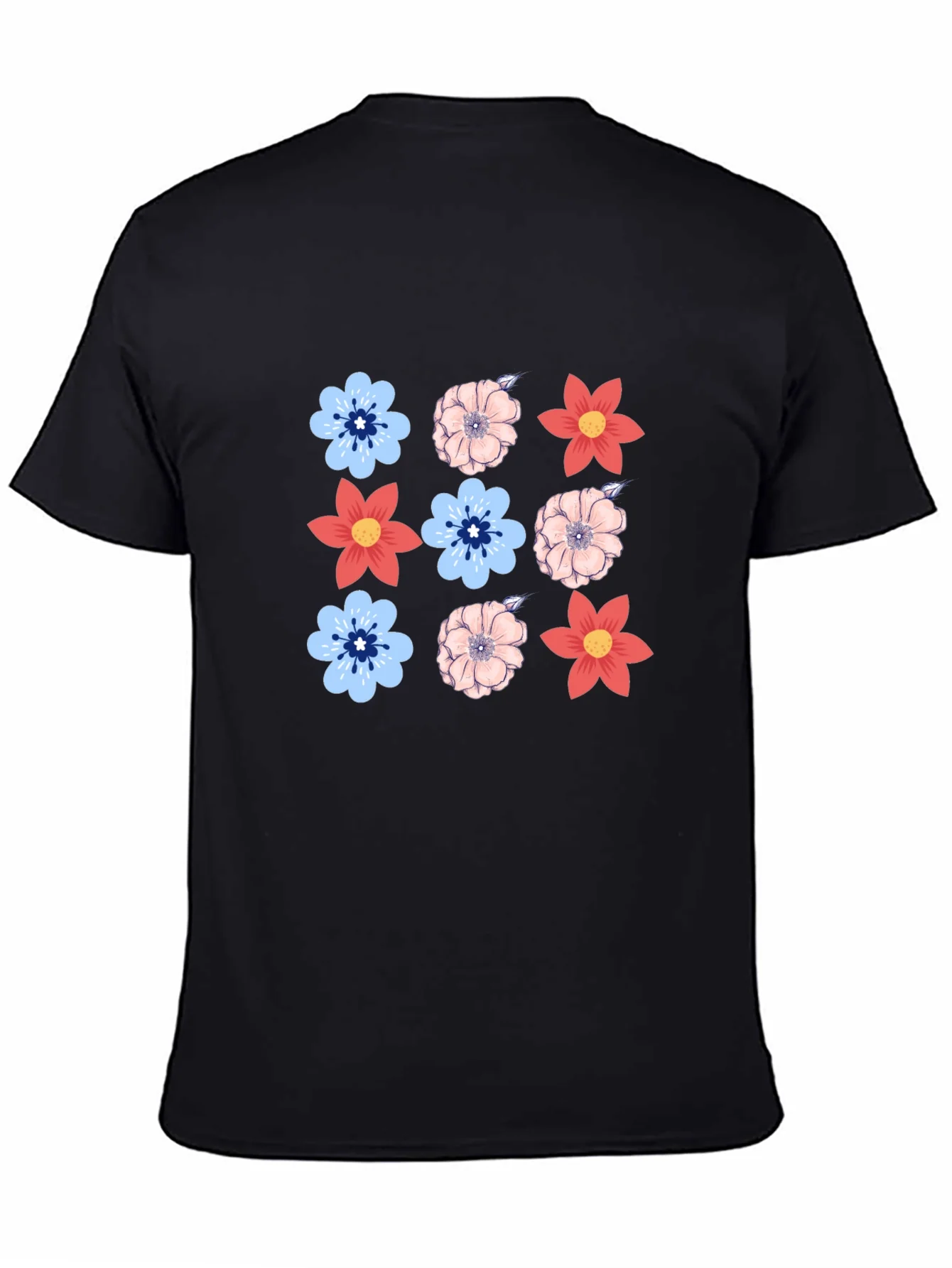 Floral Pattern T-Shirt - Casual Style