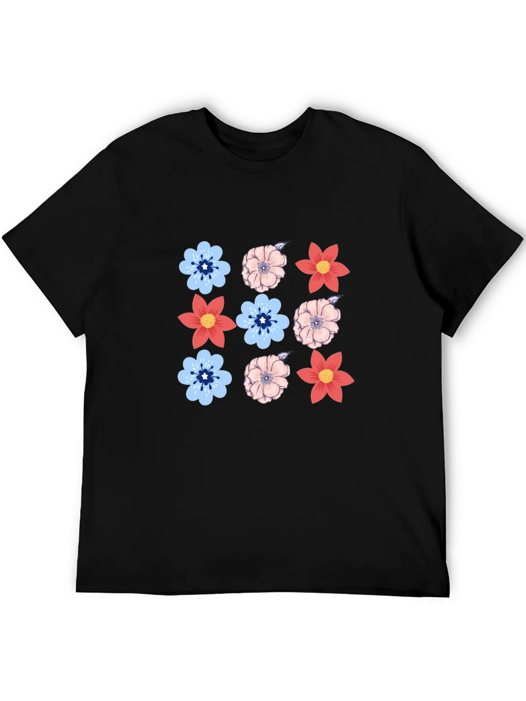 Floral Pattern T-Shirt - Casual Style