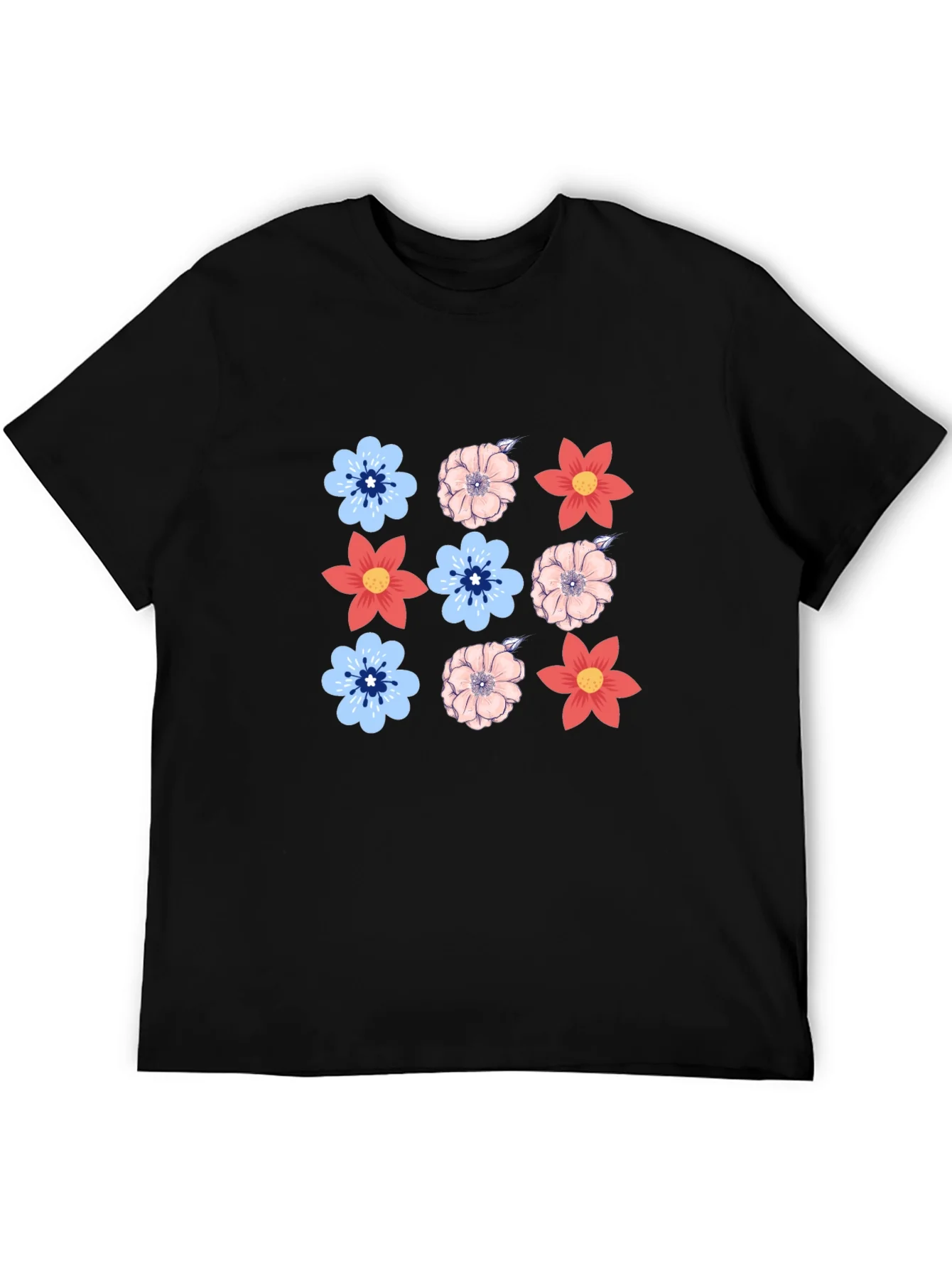 Floral Pattern T-Shirt - Casual Style