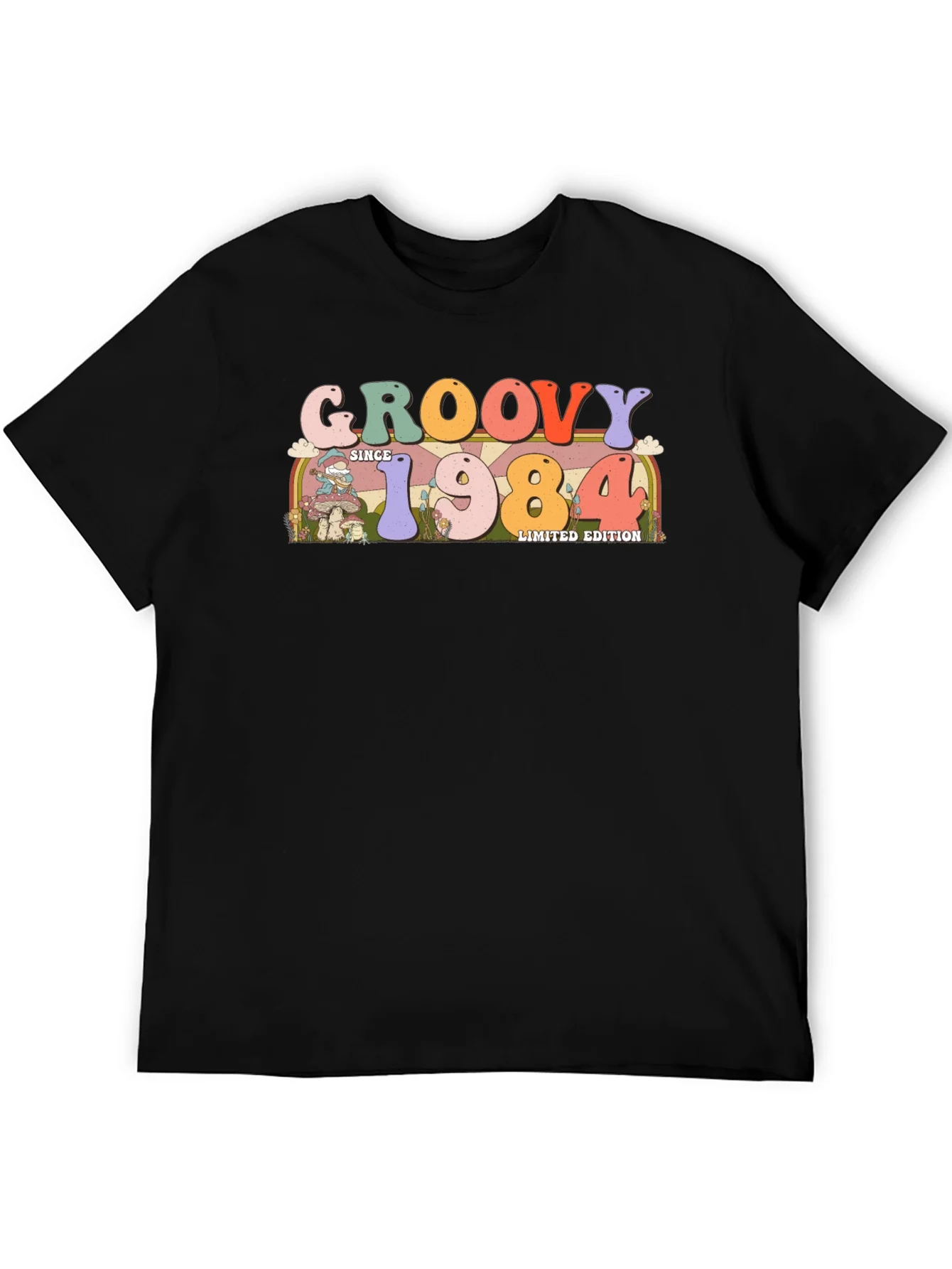Groovy Since 1984 Black Graphic Tee