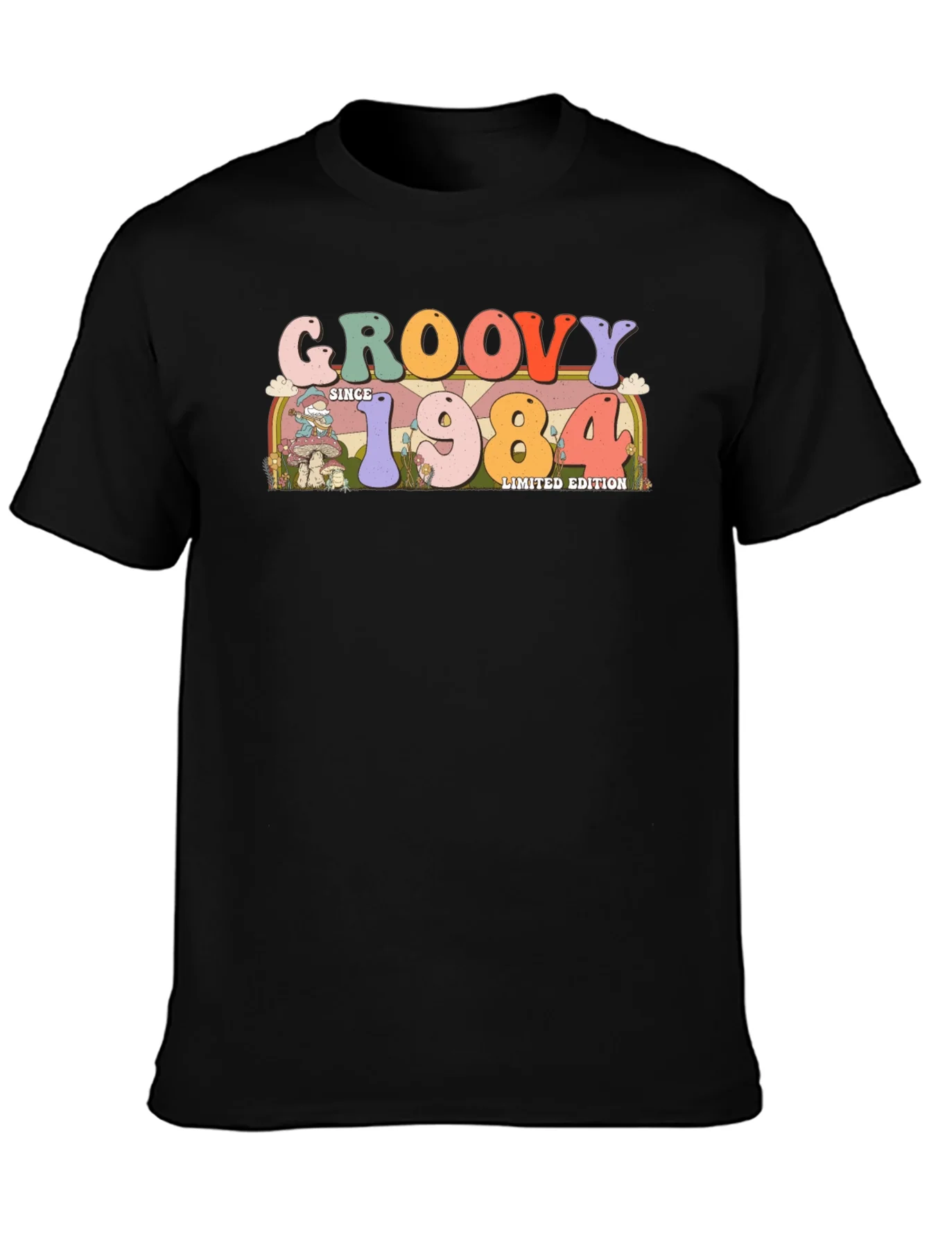 Groovy Since 1984 Black Graphic Tee
