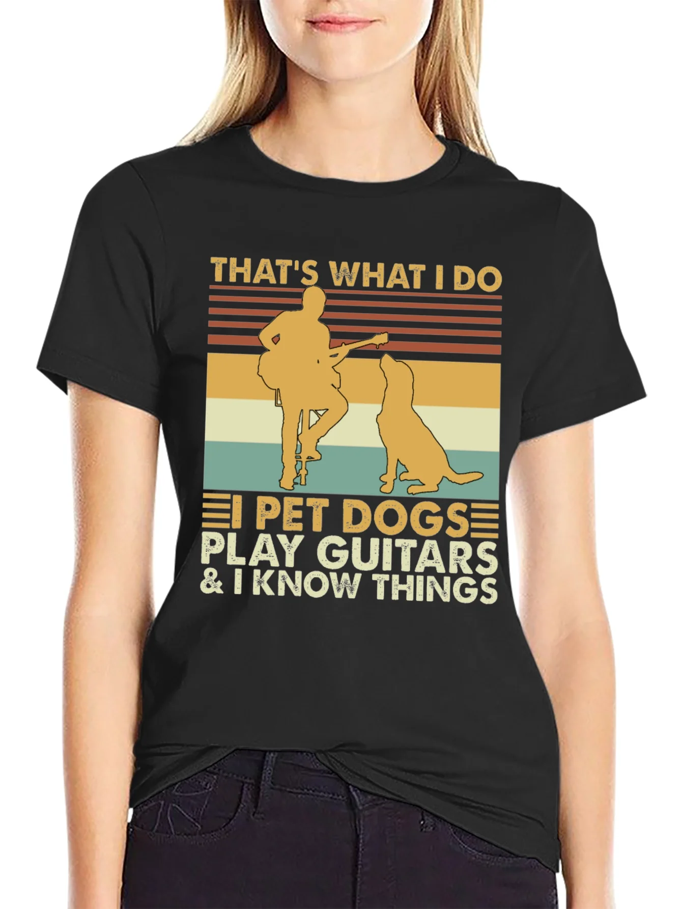 Thats What I Do T-Shirt - Dogs Guitars & Knowledge