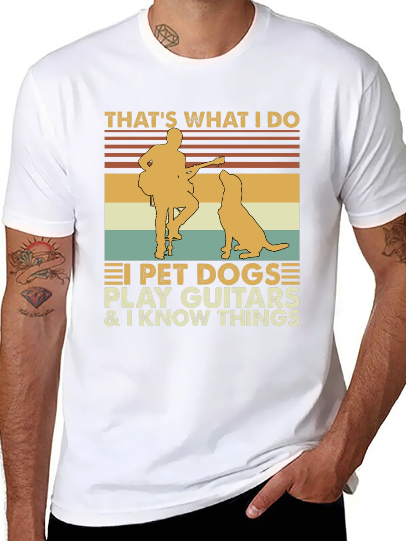 Thats What I Do T-Shirt - Dogs Guitars & Knowledge