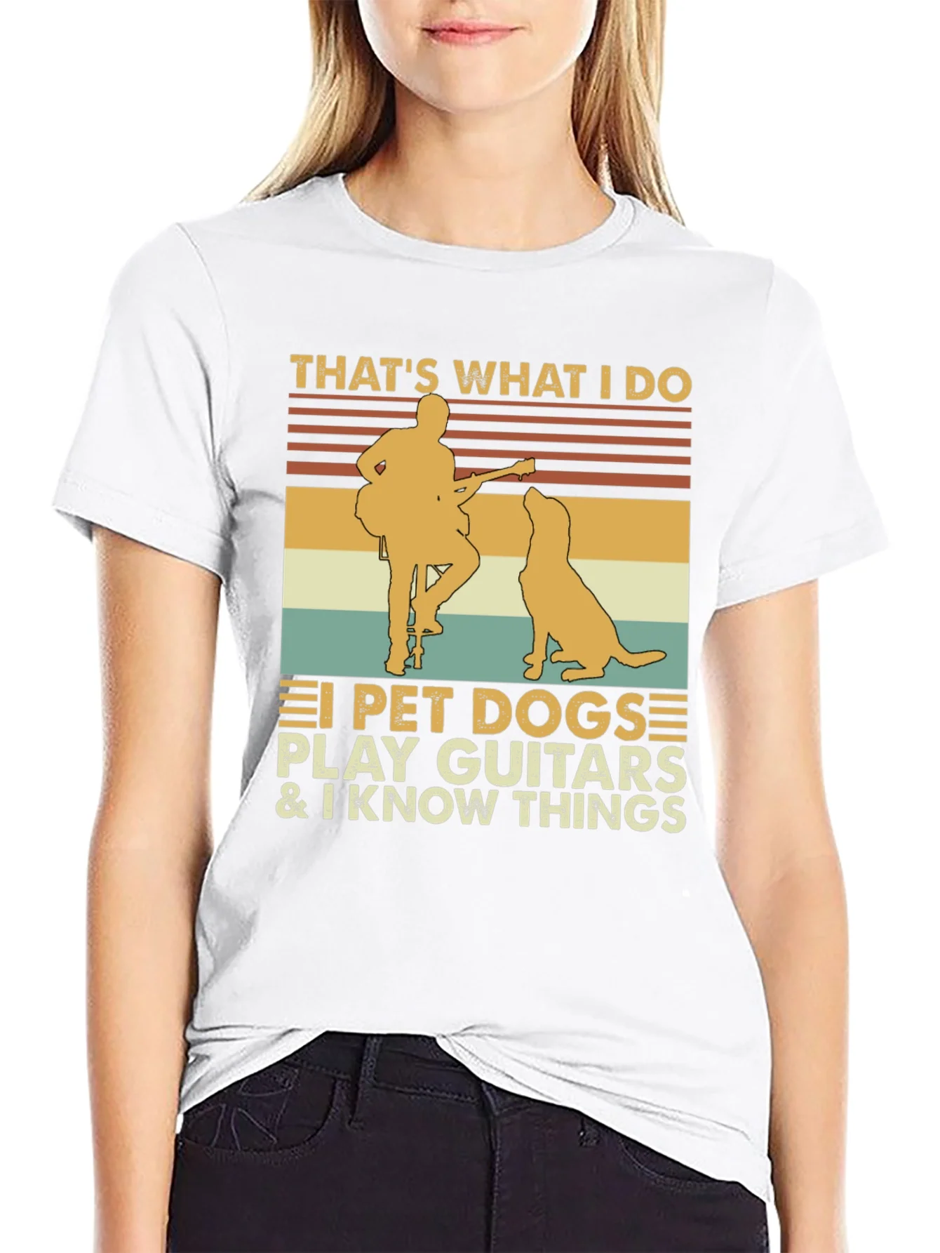Thats What I Do T-Shirt - Dogs Guitars & Knowledge