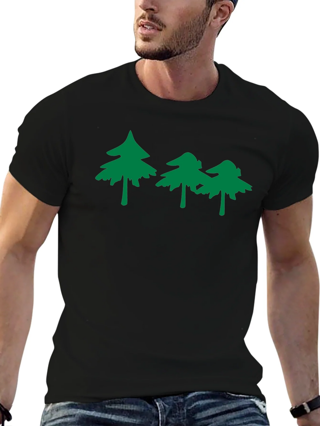 Nature Inspired Graphic Tee - Black