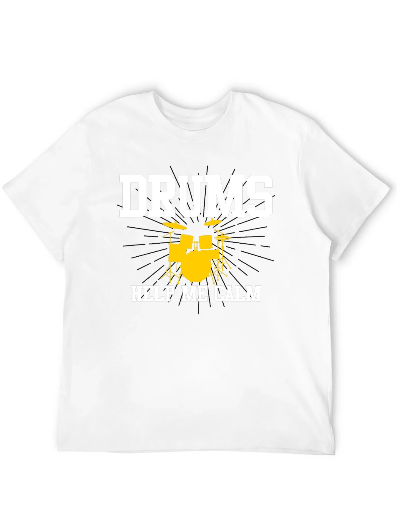 Drums Help Me Calm T-Shirt - Musician Tee