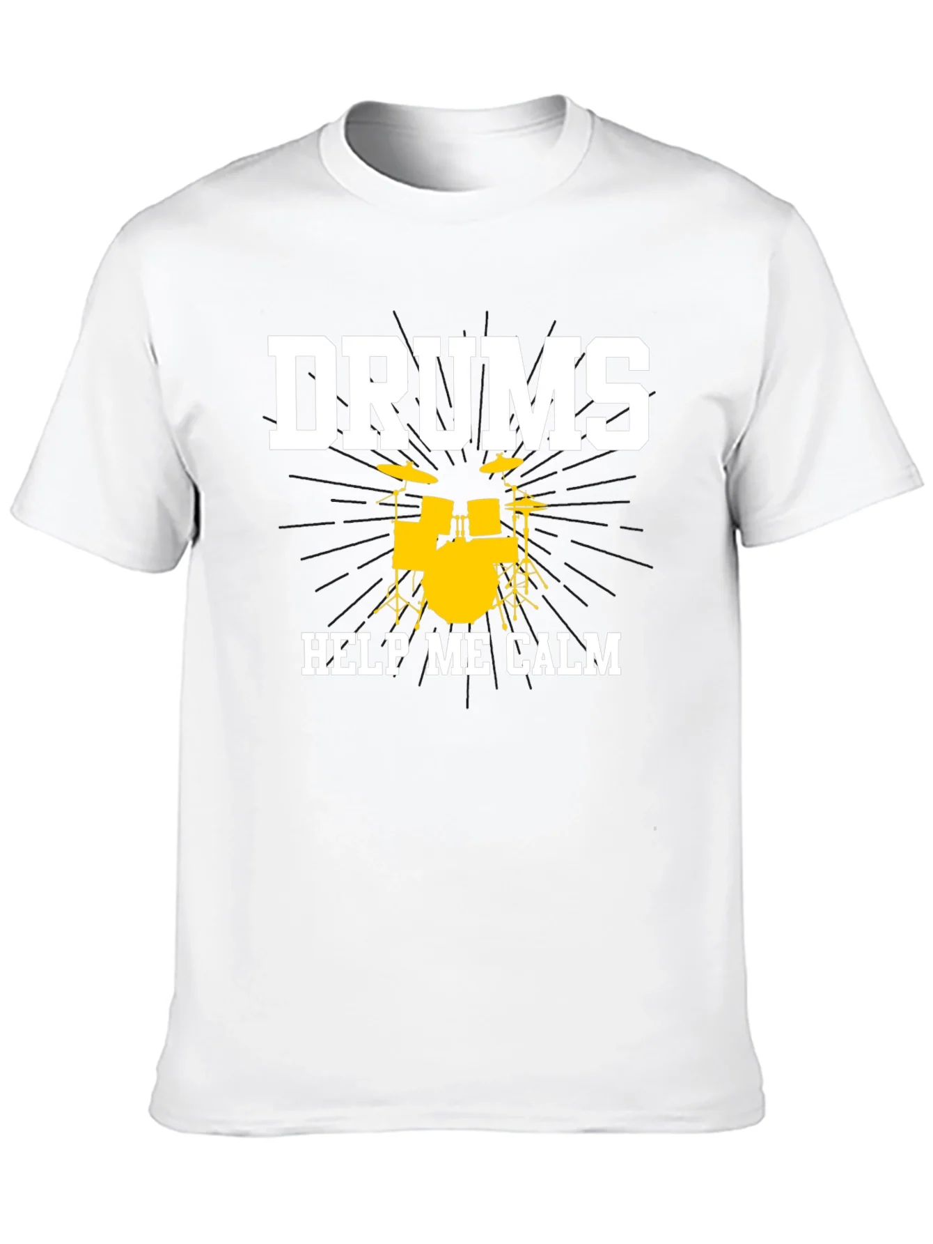 Drums Help Me Calm T-Shirt - Musician Tee