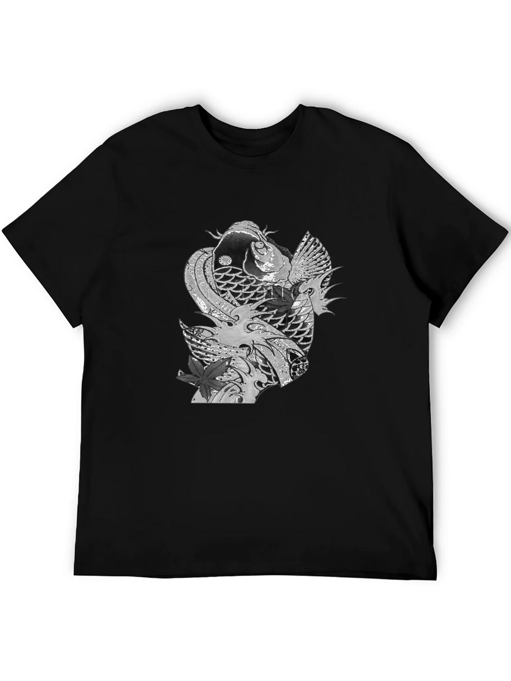 Koi Fish Graphic Tee - Stylish Black T-Shirt