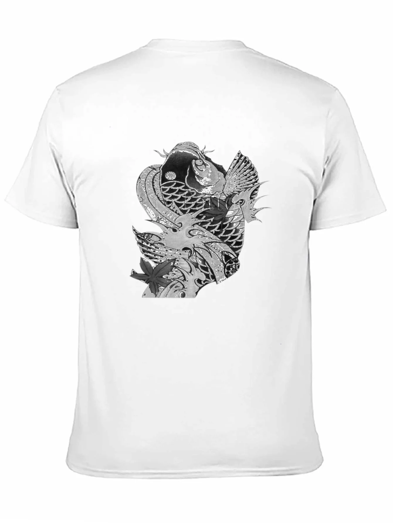 Koi Fish Graphic Tee - Stylish Black T-Shirt