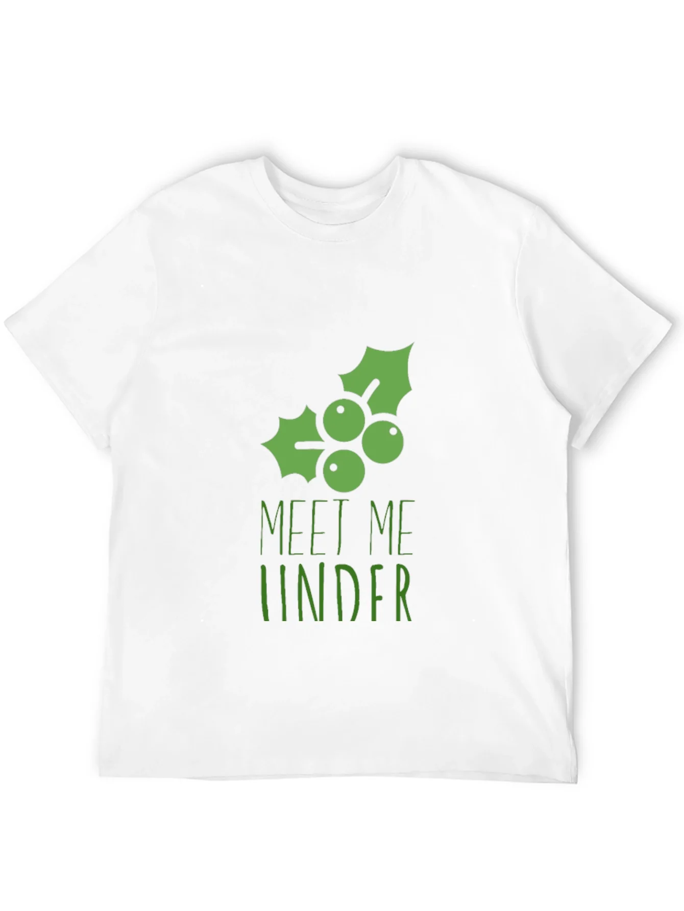 Meet Me Under the Mistletoe Black Graphic Tee