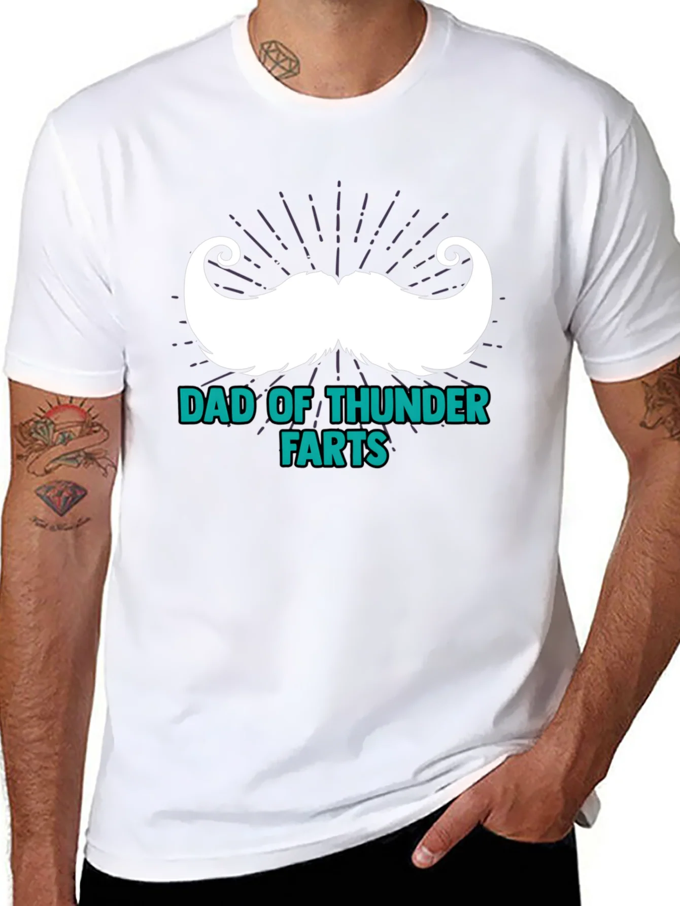 Dad of Thunder Farts T-Shirt - Funny Fathers Day Gift
