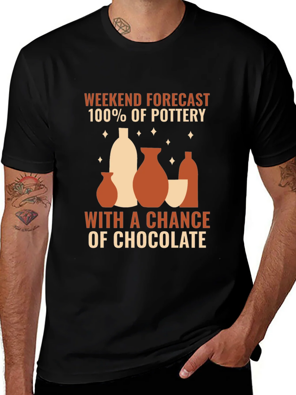 Pottery & Chocolate T-Shirt - Weekend Forecast Tee