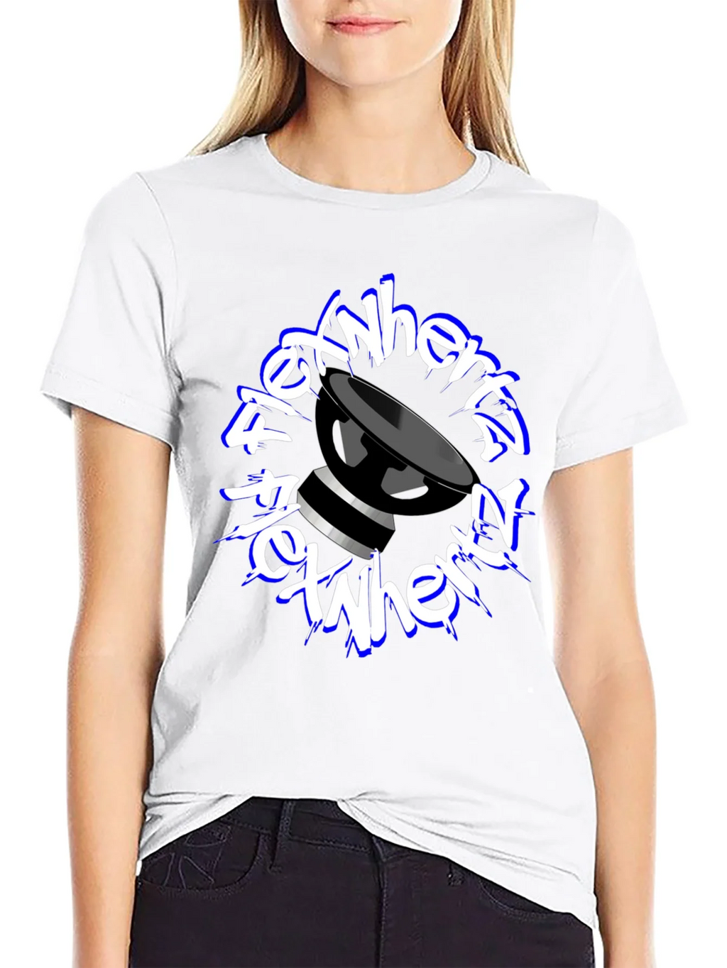 FlexNHertz Black Graphic T-Shirt