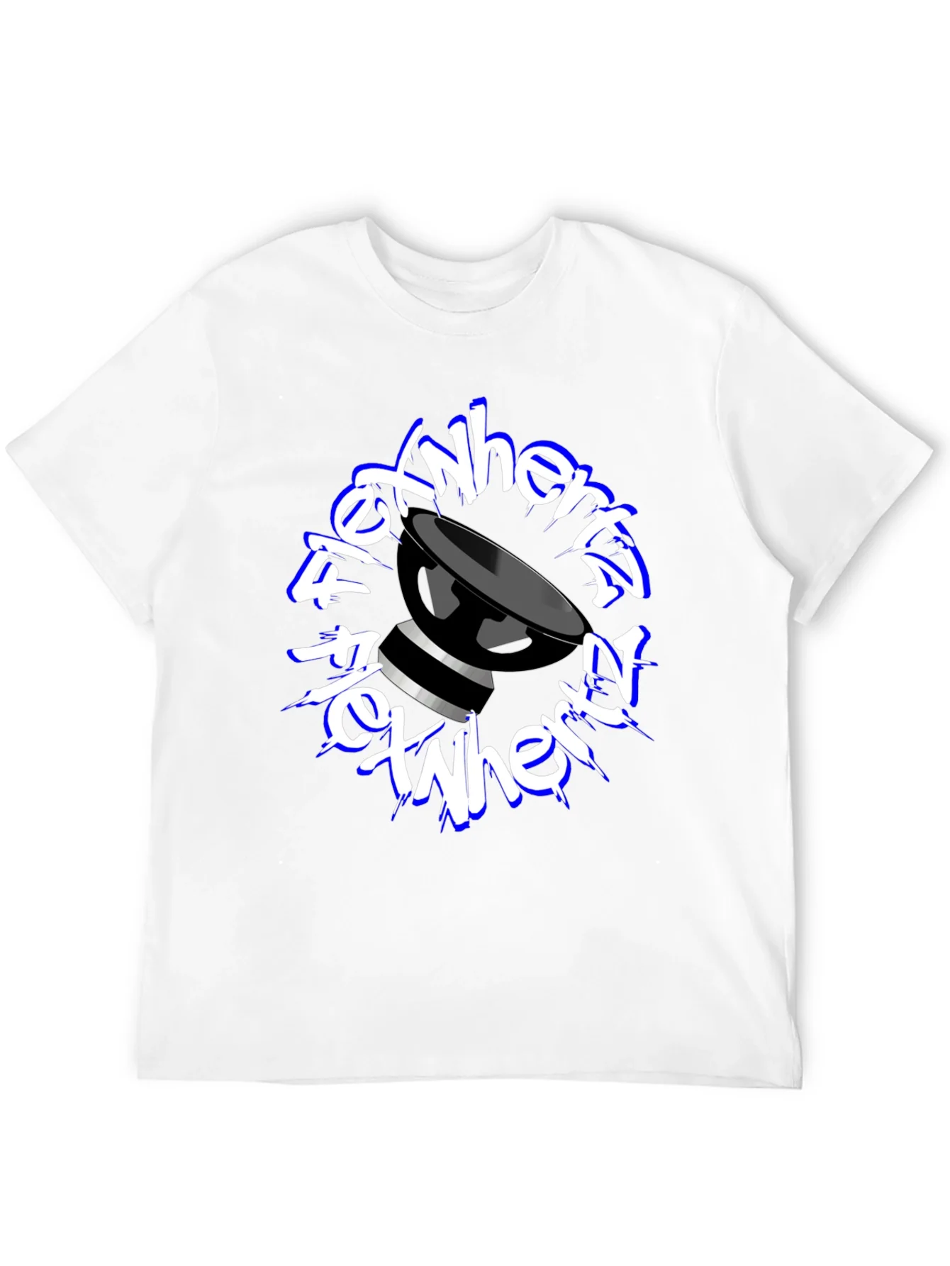 FlexNHertz Black Graphic T-Shirt
