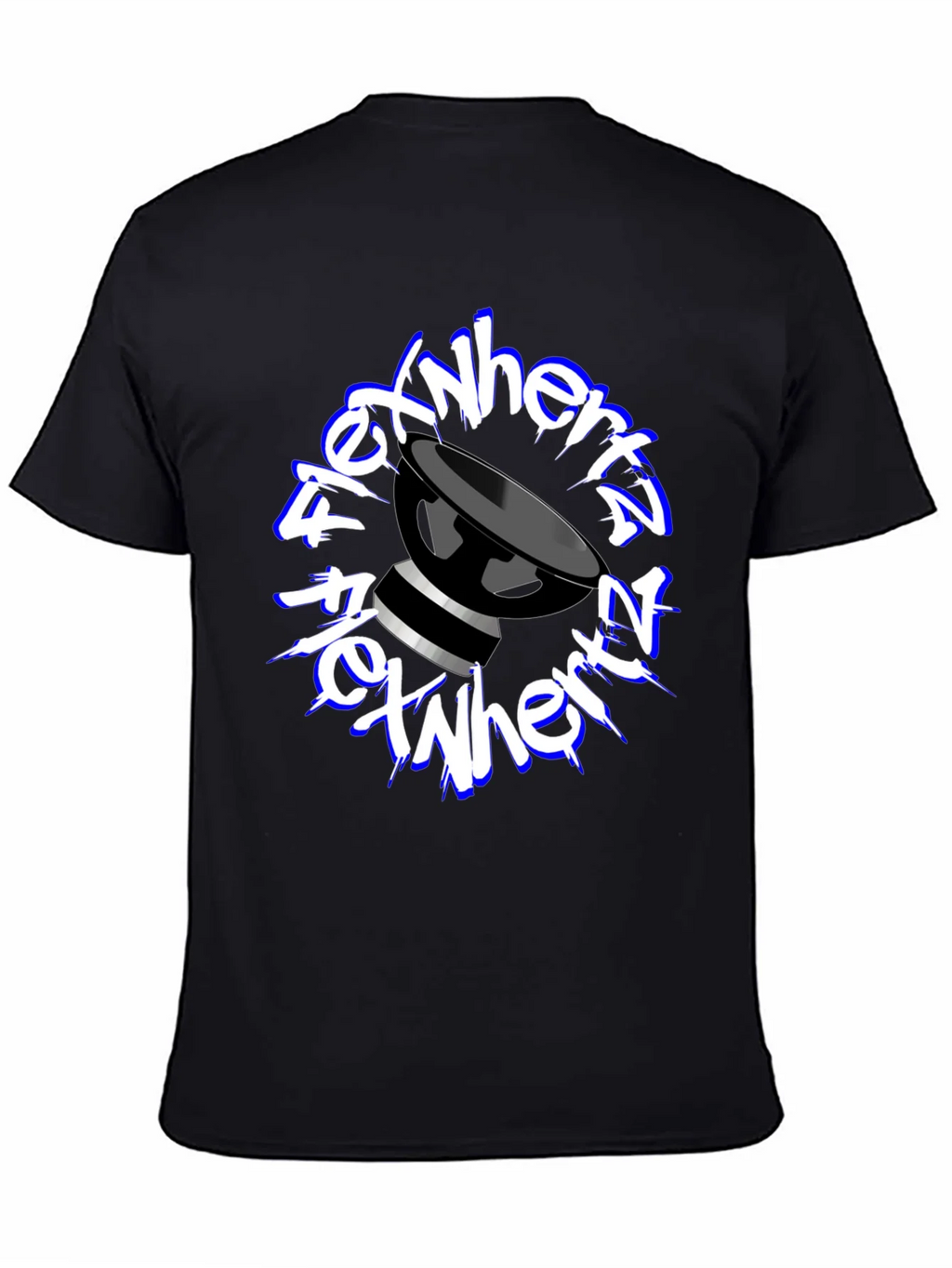 FlexNHertz Black Graphic T-Shirt