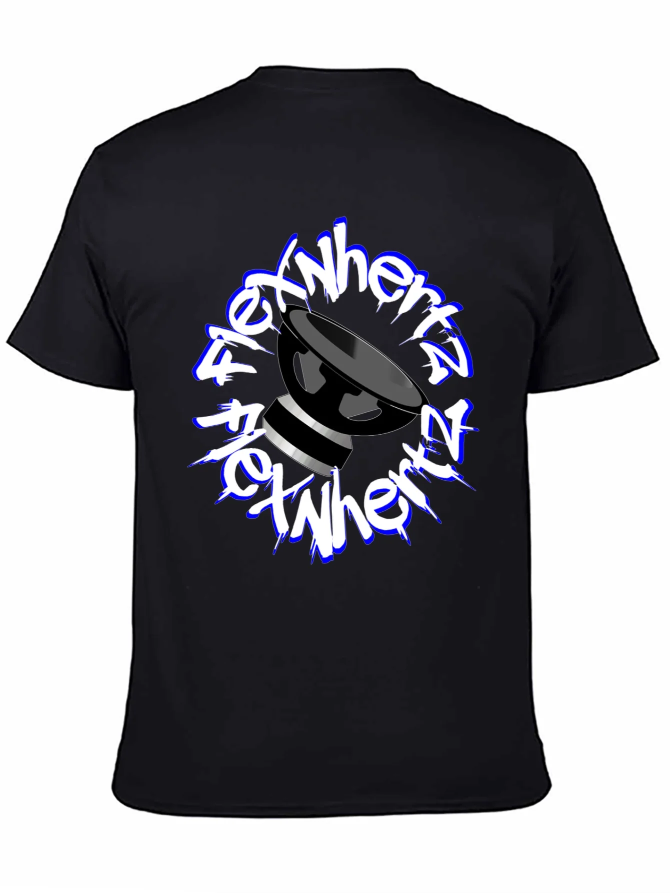 FlexNHertz Black Graphic T-Shirt