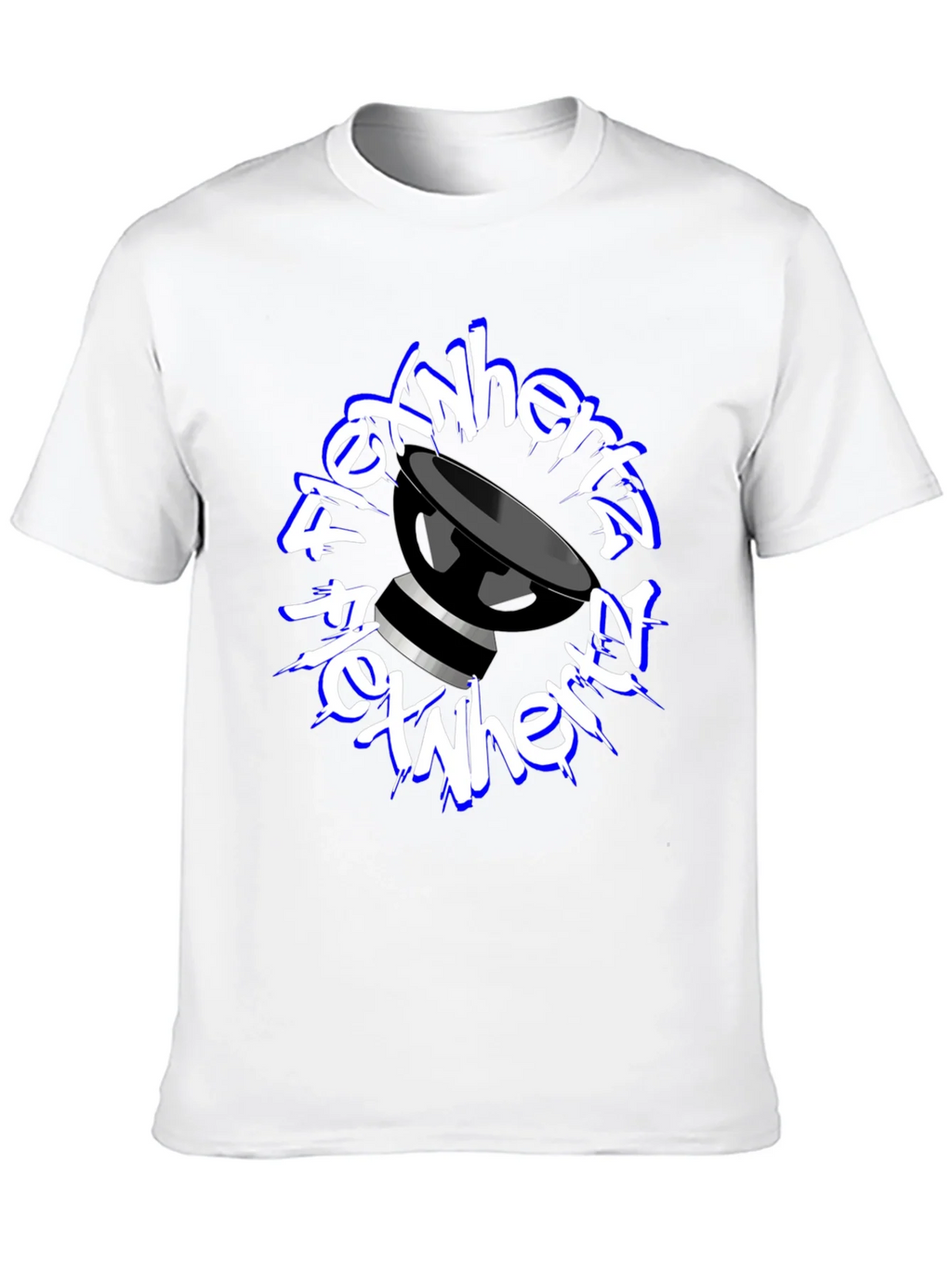 FlexNHertz Black Graphic T-Shirt