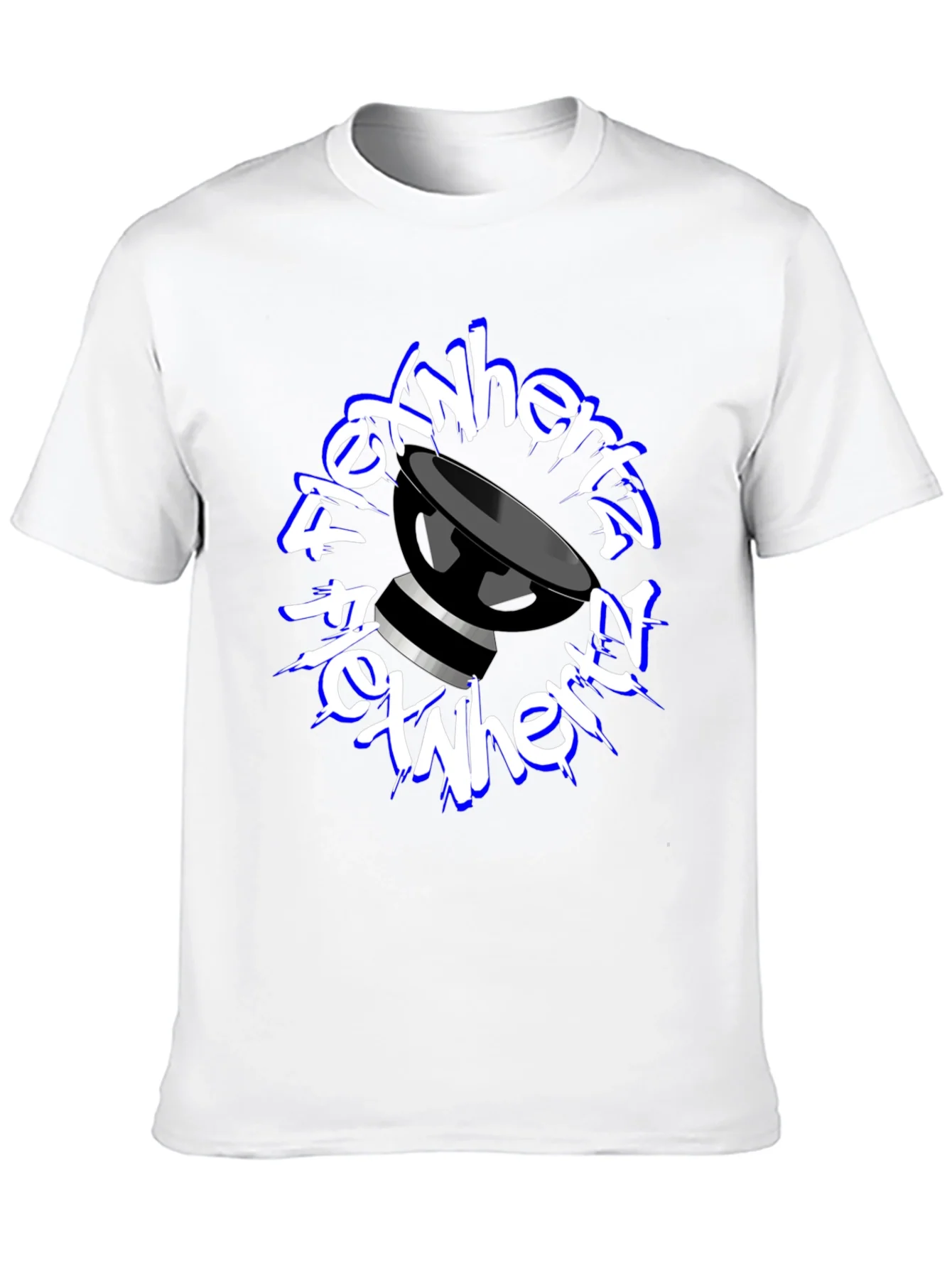 FlexNHertz Black Graphic T-Shirt