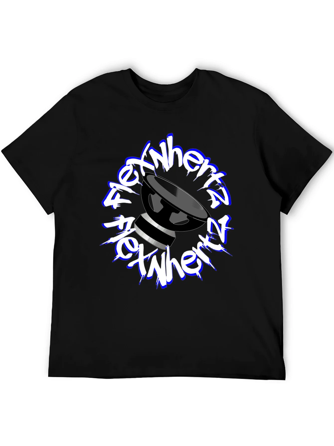 FlexNHertz Black Graphic T-Shirt