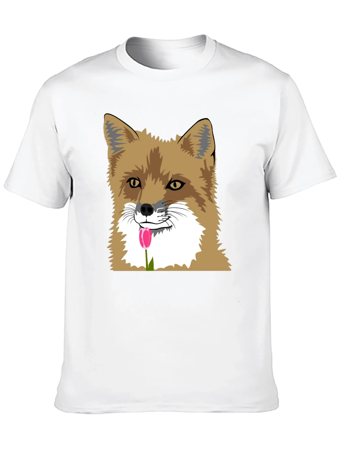 Fox & Tulip Graphic Tee - Mens Black Short Sleeve Shirt